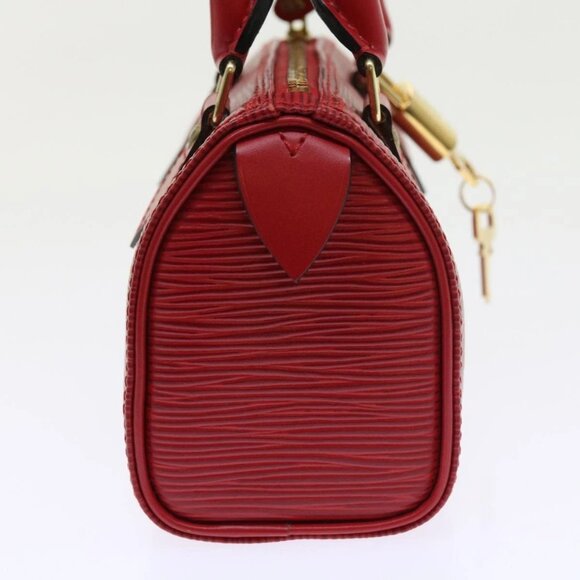 LOUIS VUITTON Epi Mini Speedy Hand Bag SPO 2way Red LV Auth 56797SM - Picture 5 of 15